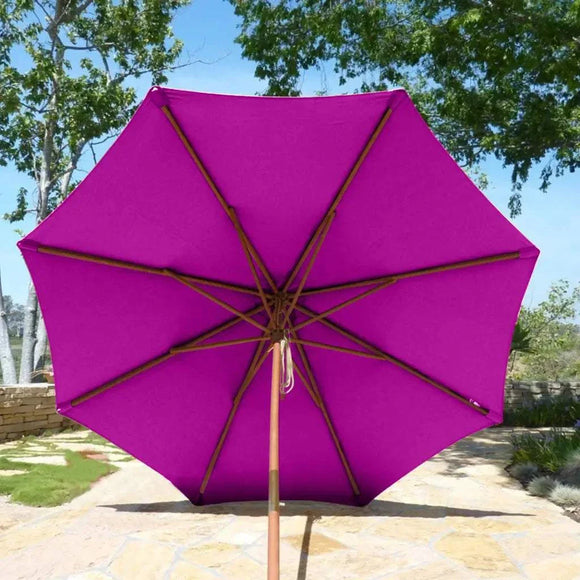 9ft Market Patio Umbrella 8 Rib Replacement Canopy Fuchsia