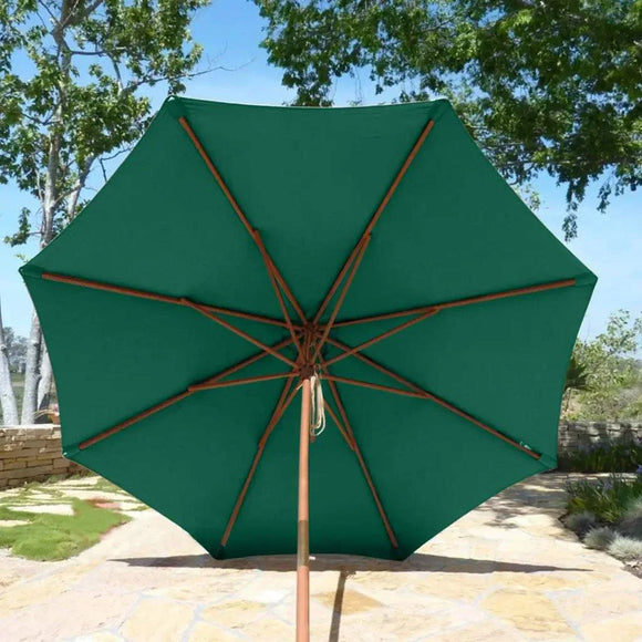9ft Market Patio Umbrella 8 Rib Replacement Canopy Hunter Green