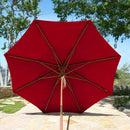 9ft Market Patio Umbrella 8 Rib Replacement Canopy Red-9
