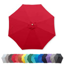9ft Market Patio Umbrella 8 Rib Replacement Canopy Red-8