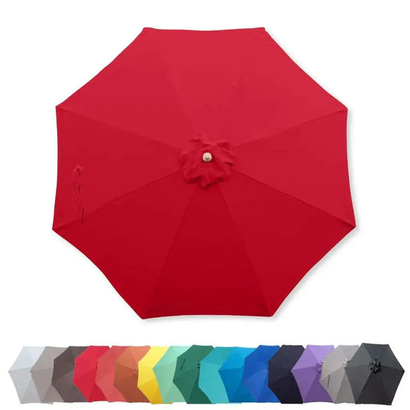 9ft Market Patio Umbrella 8 Rib Replacement Canopy Red