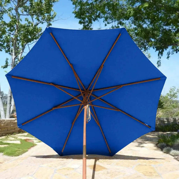 9ft Market Patio Umbrella 8 Rib Replacement Canopy Royal Blue