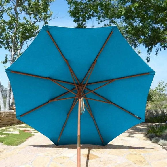 9ft Market Patio Umbrella 8 Rib Replacement Canopy Teal