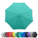 9ft Market Patio Umbrella 8 Rib Replacement Canopy Turquoise Olefin-7