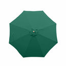 11ft Market Patio Umbrella 8 Rib Replacement Canopy Hunter Green-1