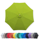 9ft Market Patio Umbrella 8 Rib Replacement Canopy Avocado Lime Green-9