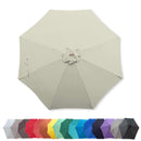 9ft Market Patio Umbrella 8 Rib Replacement Canopy Natural-8