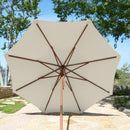 9ft Market Patio Umbrella 8 Rib Replacement Canopy Natural-6