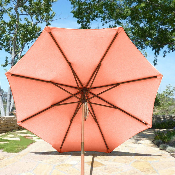 9ft Market Patio Umbrella 8 Rib Replacement Canopy Peach Coral
