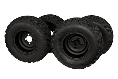 (Set of 2) 20x10.00-10 ATW-045 with 10x7 Matte Black Wheels for Golf