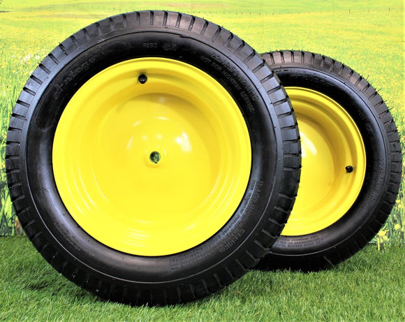 22x9.50-12 4 Ply Turf Tires & Wheels for John Deere Lawn & Garden Mower Turf Tires (Set of Four)