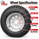 Antego 23x10.50-12 Turf Rear Wheel Assemblies, 2-Pack, Dixie Chopper 401886-8