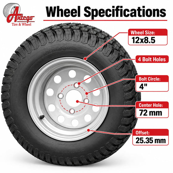Antego 23x10.50-12 Turf Rear Wheel Assemblies, 2-Pack, Dixie Chopper 401886