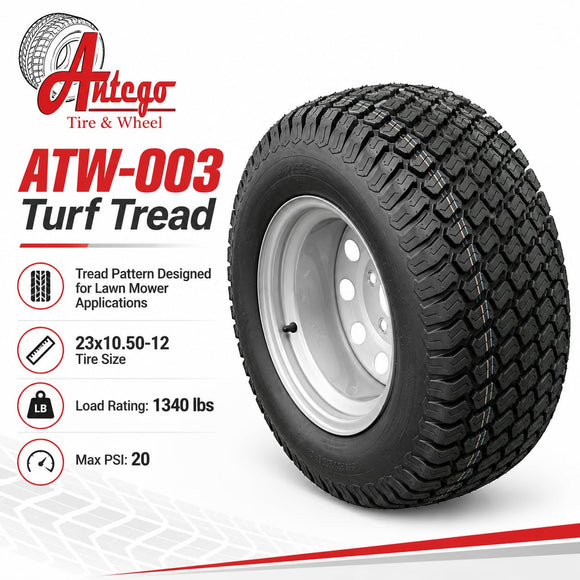 Antego 23x10.50-12 Turf Rear Wheel Assemblies, 2-Pack, Dixie Chopper 401886