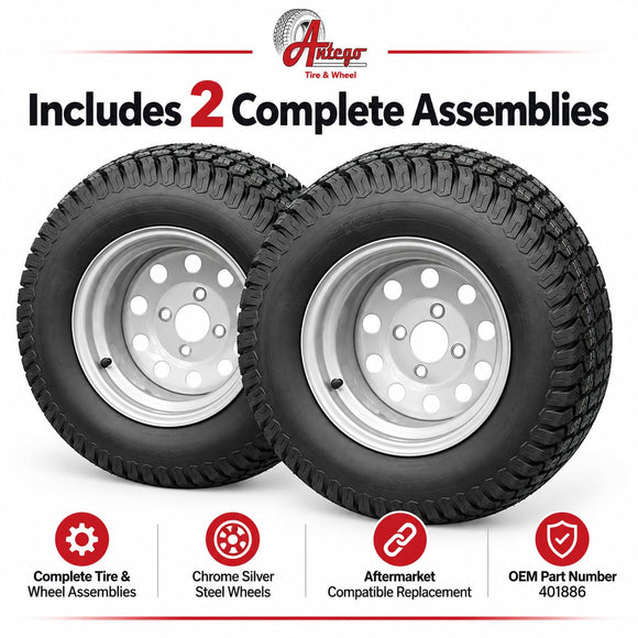 Antego 23x10.50-12 Turf Rear Wheel Assemblies, 2-Pack, Dixie Chopper 401886