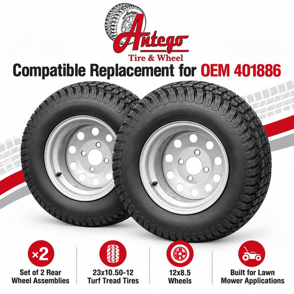 Antego 23x10.50-12 Turf Rear Wheel Assemblies, 2-Pack, Dixie Chopper 401886