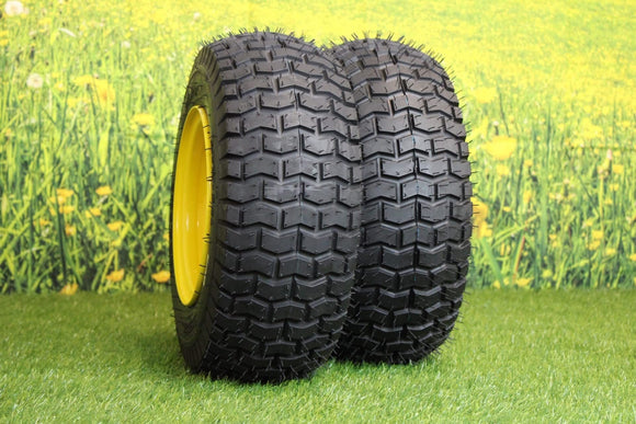 16x6.50-8 Tires & Wheels 4 Ply for Lawn & Garden Mower Turf Tires .75" Bearing (Set of 2)