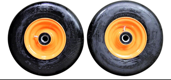 (Set of 4) Scag Flat Free Wheel Assemblies 11x4.00-5 Compatible With Scag Liberty Freedom Z, Scag SFZ36, Scag SFZ48, Scag SFZ52, Scag SZL48, Scag SZL52