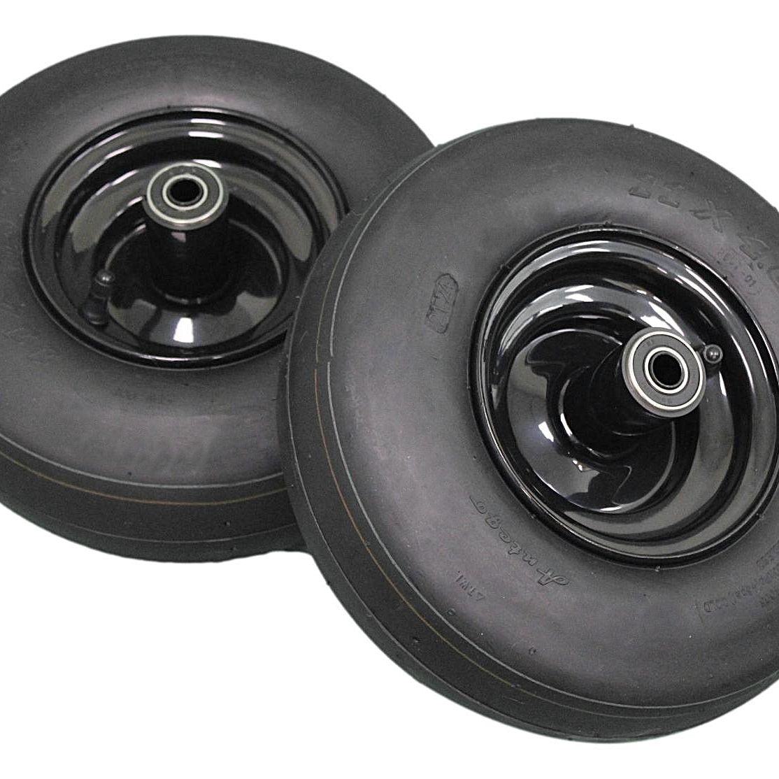 11x4.00-5 Tire & 5x3 Wheel Assemblies | Replaces Bad Boy 022-8051-22 | Fits Rambler & Magnum Lawn Mowers | 5/8” Bore Diameter, 5” Hub Length (2)