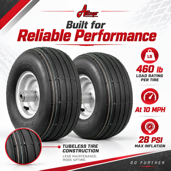 Antego 13x6.50-6 Front Wheels, Replaces Dixie Chopper DC4Z0040, 2-Pack