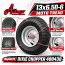 Antego 13x6.50-6 Moto Tire & Wheel, Replaces Dixie Chopper 400438, 2-Pack-4