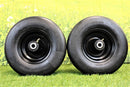 13x6.50-6 Semi-Pneumatic Flat Free Smooth with 6x4.5 Black Wheel (Set of Four)-1