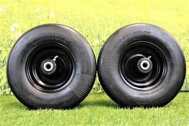 13x6.50-6 Semi-Pneumatic Flat Free Smooth with 6x4.5 Black Wheel (Qty: 1)