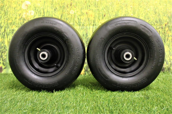 Antego Tire & Wheels - OEM Match or Greenworks 3420072337 13x6.50-6 Tire Wheel Assembly (Set of 2) | Fits Greenworks Crossover 42"…