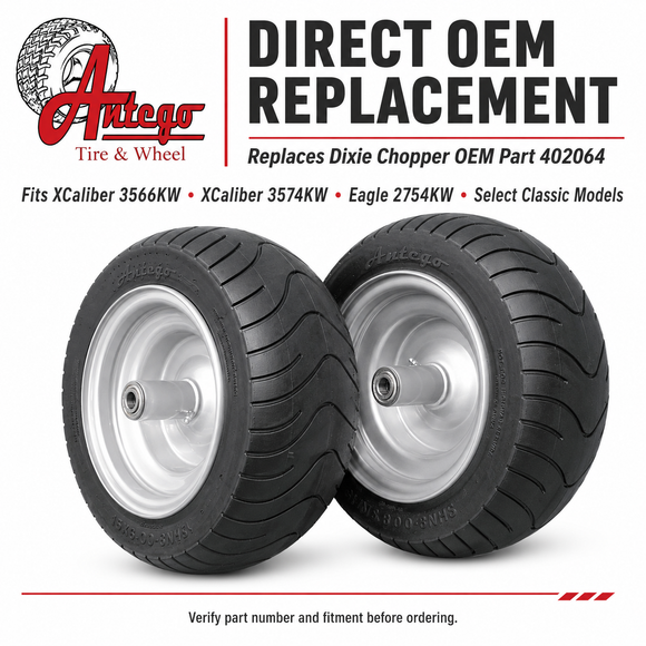 Antego Tire & Wheel 15x6.00-8 Front Wheel for Dixie Chopper 402064, 2-Pack