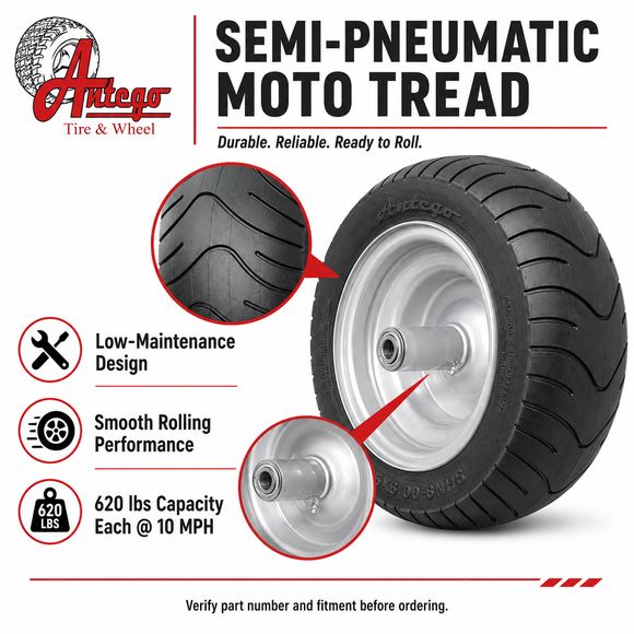 Antego Tire & Wheel 15x6.00-8 Front Wheel for Dixie Chopper 402064, 2-Pack