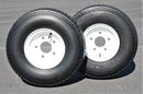 Antego Tire and Wheel (Set of 2) 5.70x8 Trailer Tire and Wheel Assemblies, White 5 Lug Trailer Tires and Wheels, 6 Ply, Load Range C-2