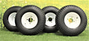 (Set of 4) White Steel Wheels with 18x9.50-8 4 Ply Turf Tires for Golf Cart and Lawn and Garden Equipment-3