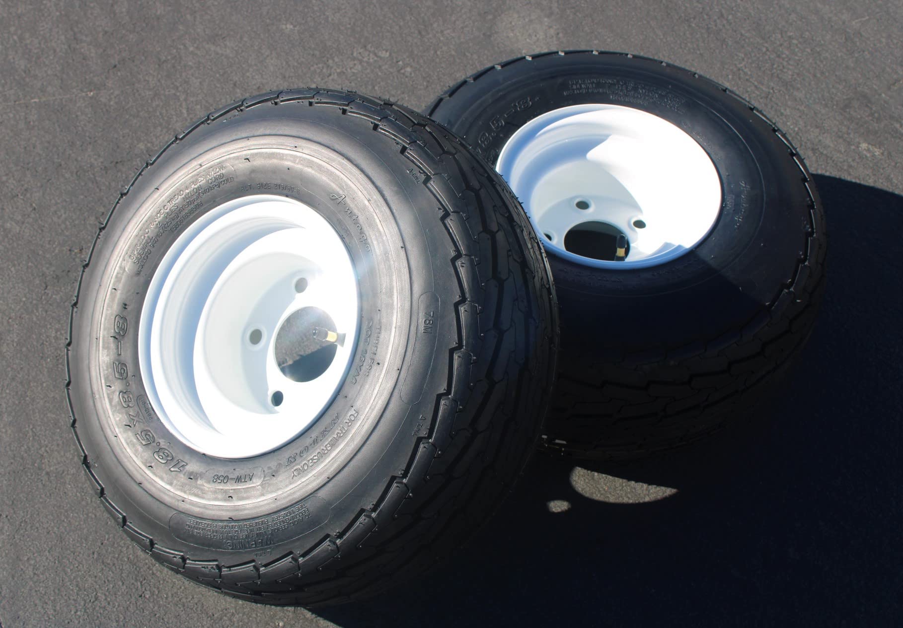 Antego 5-hole 8" x 7" White Trailer Wheel & Tire 215/60-8 (18.5x8.50-8) 6ply