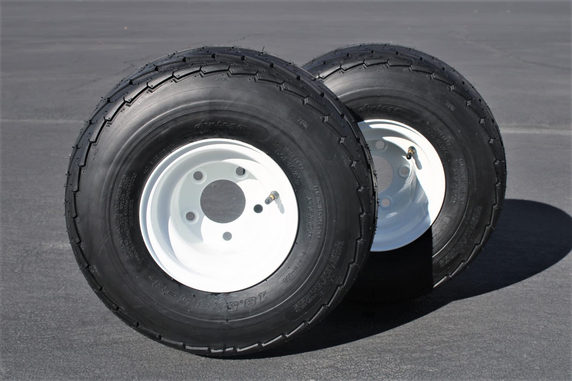 Antego 5-hole 8" x 7" White Trailer Wheel & Tire 215/60-8 (18.5x8.50-8) 6ply