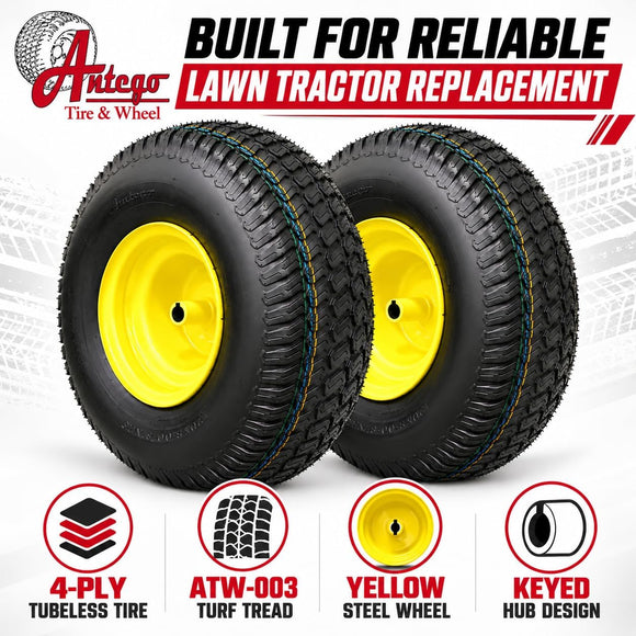 Antego 20x8.00-8 ATW-003 Tire & Wheel Assemblies for John Deere, Set of 2