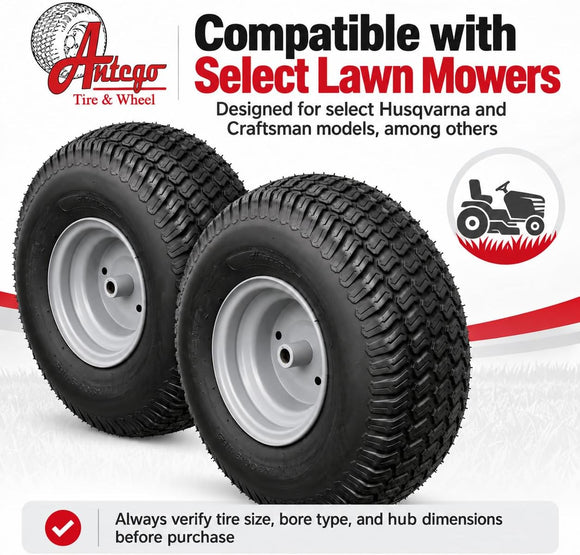 Antego 20x8.00-8 Assemblies Compatible with Husqvarna & Craftsman, 2 Pack