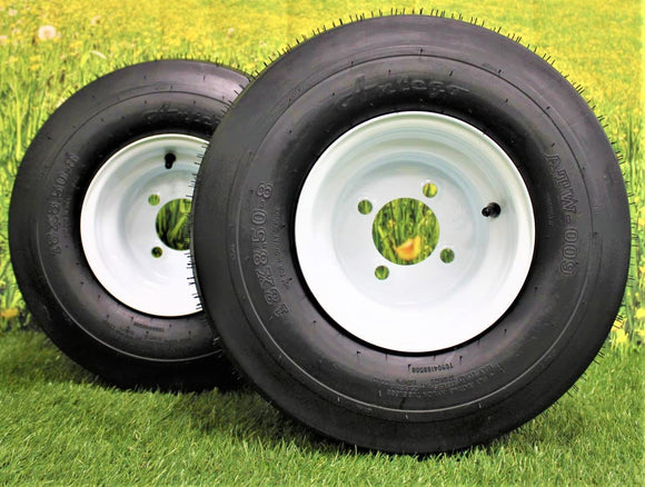 18x8.50-8 with 8x7 White Assembly for Golf Cart and Lawn Mower (Set of 2)…