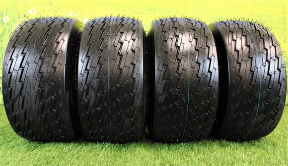 Set of Four 18x8.50-8 Tan Wheel Assemblies