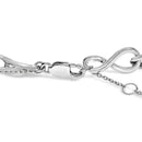 .925 Sterling Silver 1/2 Cttw Linked Infinity Anklet-2