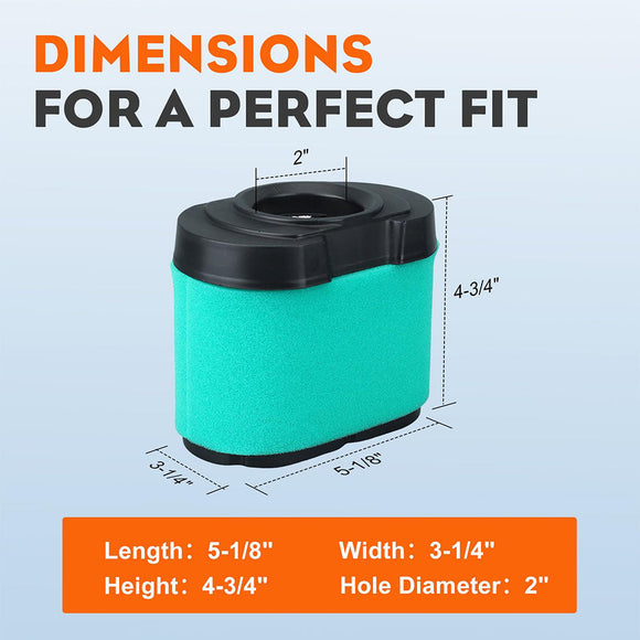 2-Pack Air Filters Cartridge for 4163205 4163206 John Deere D160 D170 LA155 LA165 LA175 Z245 Z425 Lawn Mower Briggs & Stratton