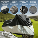 Deluxe All Season Light Weight Motorcycle Cover (L) Black-5