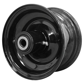 6x3.25 Hubbed Wheel-  Black -