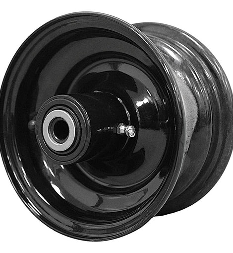 6x3.25 Hubbed Wheel-  Black - (Set of 4)