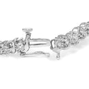 .925 Sterling Silver 1/4 Cttw Diamond Station and S Link Bracelet-2