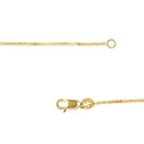 Solid 14K Yellow Gold 0.75mm Classic Box Chain Necklace. Unisex Chain - Size 16 Inches-8