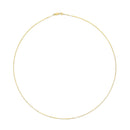 Solid 14K Yellow Gold 0.75mm Classic Box Chain Necklace. Unisex Chain - Size 16 Inches-9