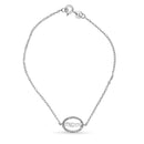 .925 Sterling Silver Diamond Accent MOM Charm Bracelet (J-K Color, I2-I3 Clarity) - 7" Inches-1