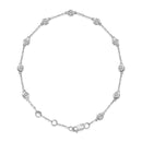 14K White Gold 1/2 Cttw Bezel Set Lab Grown Diamond Station Bracelet-1