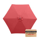 9ft Market Patio Umbrella 6 Rib Replacement Canopy Brick-1