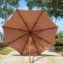 9ft Market Patio Umbrella 8 Rib Replacement Canopy Mocha Mousse-9